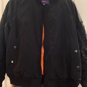 Black bomber jacket